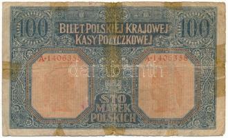 Lengyelország 1916. 100M "A 1406358" T:Pr
Poland 1916. 100 Marek "A 1406358" C:...