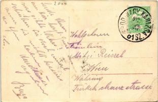 1912 Kőrös, Krizevac, Krizevci; Zakmardijeva ulica / street view + "BROD - NAGY-KANIZSA 61"...