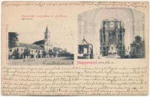 1904 Nagyenyed, Aiud; Minoriták temploma és plébánia, belső, Winkler János kiadása / church interior...