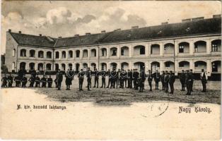 1906 Nagykároly, Carei; Honvéd laktanya. Csókás László kiadása / K.u.k. military barracks (EK)