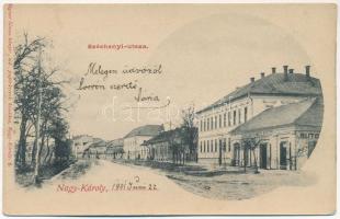 1901 Nagykároly, Carei; Széchenyi utca, bútor raktár üzlete. Eigner Simon kiadása / street, furnitur...