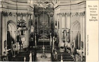 Nagykároly, Carei; Római katolikus templom belső. Eigner Simon kiadása / church interior