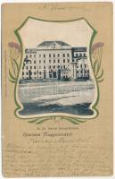 1904 Nagyvárad, Oradea; M. kir. honvéd hadapród iskola. Csathó Gábor és társa kiadása / K.u.k. military cadet school. Art Nouveau litho (EB)