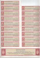 Budapest 1924. "Magyar Nemzeti Bank" 1/4 részvény 25K-ról "001.435/IV", vízjeles...