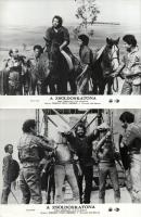 Bud Spencer filmszínész hat különböző - 1989 előtt készült - filmben, 13 db vintage produkciós filmfotó (vitrinfotó, lobbyfotó) ezüst zselatinos fotópapíron, a használatból eredő (esetleges) kisebb hibákkal, 18x24 cm