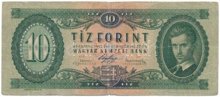 1947. 10Ft "A 269 071412" T:VG Hungary 1947. 10 Forint "A 269 071412" C:VG Adamo F2