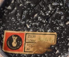 EI jelzéssel: iparművész kerámia váza. Mázas, kézzel festett, hibátlan 33 cm