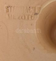 2 db régi Steinbach Mezőtúr napraforgós váza. Mázas kerámia, jelzett, minimális mázhibával 30 cm