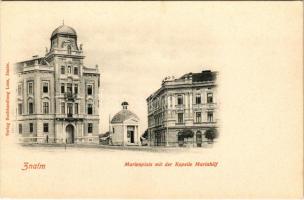 Znojmo, Znaim; Marienplatz mit der Kapelle Mariahilf / square with chapel