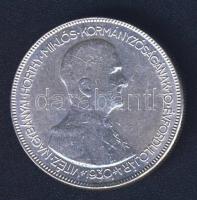1930. 5P Ag "Horthy jobbra" T:2-/2