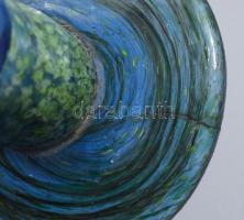 Horváth Márton (1941-2013): Díszváza. Anyagában színezett, talpán repedéssel. 26 cm