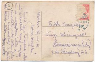 1917 Szolnok, Kossuth tér, Pénzügyigazgatóság, takarékpénztár, Schwarcz testvérek üzlete. Vasúti lev...