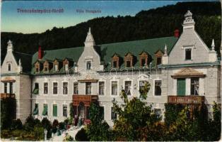 Trencsénteplic-fürdő, Trencianske Teplice; Villa Hungaria. Vasúti levelezőlapárusítás 20. / Spa, villa (EK)