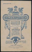 cca 1910 Elegáns fiatalember portréja, vizitkártya Dimény Olivér (Tata-Tóváros) műterméből, dekoratí...