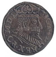 Lengyel-Litván Nemzetközösség 1593. 3gr Ag "III. Zsigmond" Poznan (2,26g) T:XF patina Polish-Lithuanian Commonwealth 1593. 3 Grossus (Trojak) Ag "Sigismund III" Poznań / Posen (2,26g) C:XF patina Iger P.93.2