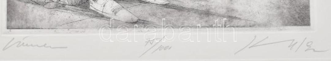 Kass János (1927-2010): Zsidó ünnepek mappa. 14 db rézkarc, papír, mindegyik jelzett és számozott (7...