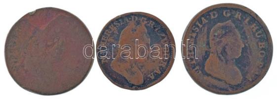 Ausztria 1780W 1/2kr Cu + 1kr Cu "Mária Terézia" + 1780H 1kr Cu "Mária Terézia" T:F, patina, karc, peremhiba, lepattogzott Austria 1780W 1/2 Kreuzer Cu + 1 Kreuzer Cu "Maria Theresia" + 1780H 1 Kreuzer Cu "Maria Theresia" C:F, patina, scratch, edge error, flaked Krause KM#1995, KM#1988