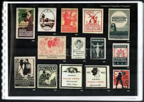 1896-1945 Magyar Kiállítási Levélzáró Bélyegek, színes illusztrációk, sorszámozott képanyag lefűzve ...