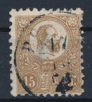 1871 Kőnyomat 15kr (35.000) (papírelvékonyodás / thin paper)