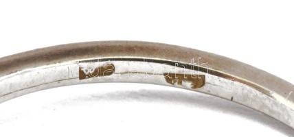 Fehérarany (Au) 14K gyűrű 0,5 ct gyémánttal kerek csiszolás, VS1, jelzett, méret: 56, 1,82 g