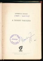 Körmöczi Zsuzsa: A tenisz varázsa. (Aláírt!) Bp., 1961, Medicina-Sport. Kiadói félvászon-kötés, kiss...