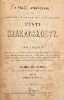 St. Hilaire Joséfa: A valódi szakácsság vagy legujabban átvizsgált és tökéletesített Pesti Szakácskönyv. Huszonkettedik kiadása után átmagyarítá' Vörös Mari. Pest, 1870, Eggenberger, (Rudnyánszky Béla-ny.), 4+368 p. Első magyar nyelvű kiadás. Átkötött modern egészvászon-kötés, foltos lapokkal.