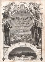 Vargyas, [Endre] Andreas: Geschichte des ungarischen Freiheits Kampfes In den Jahren 1848-1849. Pest, 1869. Gustav Heckenast (Druck von Gustav Heckenast). 509 + [3] p. Egyetlen kiadás. Vargyas Endre (1842-1913) újságíró, Sopron megyei hivatalnok, jegyző, tanfelügyelő gazdagon illusztrált, olvasmányos stílusban megírt, német nyelvű szabadságharc-története 1848 januárjától a világosi fegyverletételig és az 1849. évi megtorlásokig követi a magyar szabadságharc történetét. Az eseménytörténeti beszámoló szövegében és képanyagában a hadi és politikai események mellett jelentős terjedelmet szentel a hazai nemzetiségek magyarellenes cselekményeinek, a zalatnai és a zentai mészárlás eseménye egyaránt szerepel a beszámolóban. Néhány oldalon kisebb lapszéli foltosság, számos oldalon enyhe foxing. Aranyozott gerincű korabeli félvászon kötésben. Jó példány.