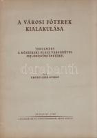 Krompecher György:  A városi főterek kialakulása. Tanulmány a középkori olasz városépítés fejlődéstörténetéből. 58 ábrával és 1 térképpel. Budapest, 1940. Eggenberger-féle Könyvkereskedés - "Pátria" Irodalmi Vállalat és Nyomdai Rt. 135 + [5] p. Egyetlen kiadás. Korompay György (1905-1991) építészmérnök, egyetemi oktató, városépítész, urbanisztikai szakoktató. Doktori értekezésként írt szakmunkája a középkori olasz városmagok szerkezetét kutatja. A mű társadalomtörténeti keretbe ágyazza a városfejlődés építészeti elméletét. Oldalszámozáson belül urbanisztikai térfotókkal és város-alaprajzokkal. Fűzve, feliratozott kiadói borítóban. Jó példány.