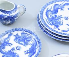 Kínai sárkánymintás kávés készlet 12 darabja + kínáló