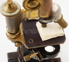 Carl Zeiss Jena mikroszkóp, fa dobozban