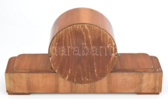 Német kandallóóra. Kulccsal, hiánnyal, 44x23 cm