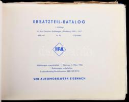 Wartburg 1000 - 353. Ersatzteil - Katalog. I. Auflage für den Personen-Kraftwagen "Wartburg 1000-353." Eisenach, 1966., VEB Automobilwerk. IFA. Kiadói haránt-alakú nylon-kötés, jegyzetlapokkal.