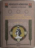 Malonyay Dezső: A fiatalok. Ferenczy Károly, Grünwald Béla, Katona Nándor, Magyar-Mannheimer Gusztáv, Rippl-Rónai József. Művészeti Könyvtár. Bp., 1906, Lampel R. (Wodianer F. és Fiai). Gazdag szövegközti és egészoldalas, fekete-fehér képanyaggal illusztrálva. Kiadói aranyozott, dombornyomott, festett, szecessziós egészvászon-kötés, a gerincen kisebb elszíneződéssel és apró kopásnyomokkal, két lapon magánkönyvtári bélyegzéssel, néhány kevés lap szélén ázásnyommal.