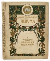 Magyar festőművészet albuma. A magyar festészet fejlődése a régiektől az újakig. Tíz színes műmelléklettel számos műlappal és szövegképpel. A Pesti Napló előfizetőinek készült kiadás. [Bp., 1904], Hornyánszky, 140 p.+6 (műmellékletek, a képek előtt feliratozott hártyapapírral) t. Gazdag szövegközti és egészoldalas képanyaggal illusztrált. Benne Benczur Gyula, Borsos József, Lotz Károly, Madarász Viktor, Munkácsy Mihály, Székely Bertalan, Zichy Mihály és mások. Kiadói szecessziós dúsan aranyozott, festett, egészvászon kötésben, kopott, foltos borítóval, sérült gerinccel, 4 kép hiányzik a táblákról, egy kép gyűrött.