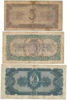 Szovjetunió 1937. 3Ch + 5Ch + 10Ch T:VG
Soviet Union 1937. 3 Chervontsev + 5 Chervontsev + 10 Cherv...