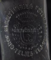 Gróf Károlyi László Fóti Uradalma tejesüveg, ütődéssel, m: 18,5 cm