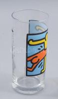 Keith Haring által tervezett mintával díszített pohár, m: 13,5 cm