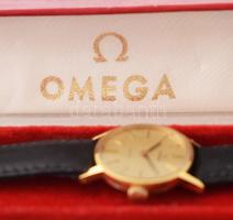Omega de Ville karóra, kézi felhúzós szerkezettel,szép állapotban. d: 30 mm. eredeti dobozával, bőr ...