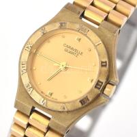 Caravelle női karóra, kvarc, fém szíjjal, kopással, számlap d: 16 mm