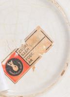 Gorka Iparművészeti Vállalatos tál, jelzett, mázrepedéssel, 26x22 cm