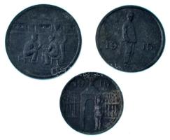 Ausztria / Klein München Hadifogolytábor 1915. 1h Zn + 2h Zn + 20h Zn "Ferenc József" T:VF...