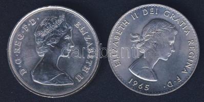 Nagy-Britannia 1965. 1C "Churchill" + 1980. 25p "Anyakirálynő 80. születésnapja"...
