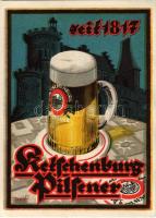 Trinkt das gute Ketschenburg Pilsener - seit 1817. La Ruelle'schen Lith. Anst. Aachen / Német sör reklám / German beer advertisement (EK)