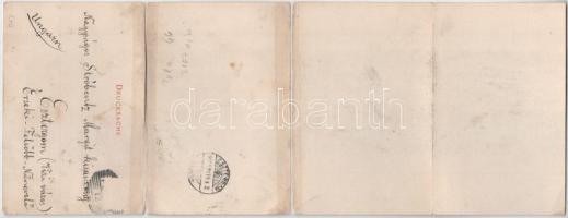 1901 Pola. 4-részes kinyitható panorámalap / 4-tiled folding panoramacard (r)