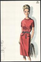 cca 1966 össz. 4 db vintage női divatkép, ofszet nyomat, papír, 30x18 és 34x23,5 cm közötti méretekb...