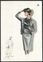 cca 1966 össz. 4 db vintage női divatkép, ofszet nyomat, papír, 30x18 és 34x23,5 cm közötti méretekb...