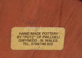 Potz mázas kerámia kínáló, címkével jelzett, 21x15 cm