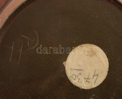 Péter Ferenc kerámia falitányér, mázas kerámia, jelzett, apró kopásnyomokkal, d: 24,5 cm