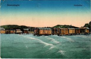 1913 Balatonboglár, fürdősátrak (EK)