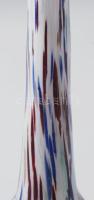 Murano foltozott színezésű hutaüveg váza, m: 43 cm